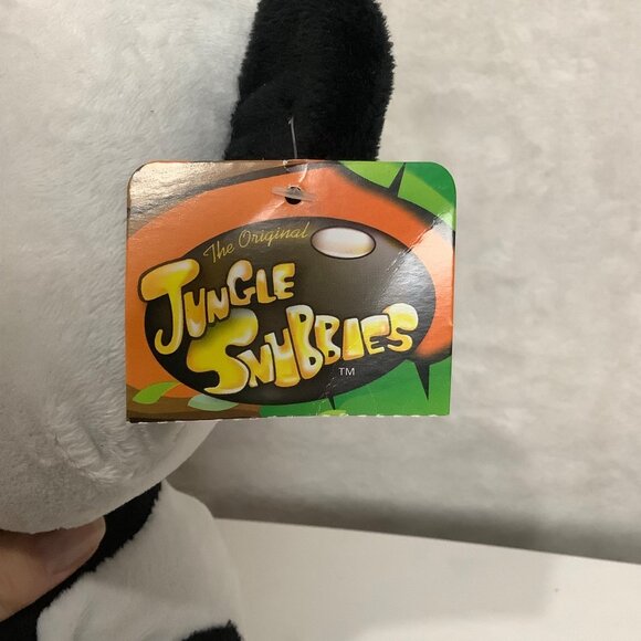 The Original Jungle Snubbies Plush Panda Stuffed Animal Toy 10" Black White NEW - Picture 6 of 8